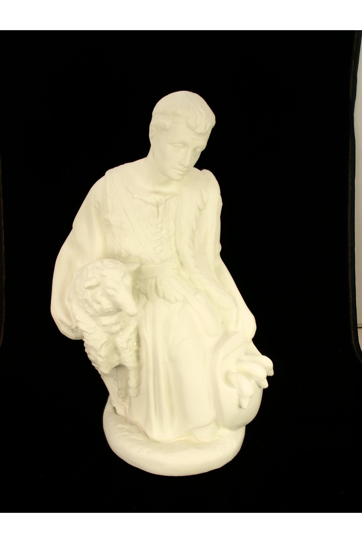 Kneeling Shepherd WJSA3654C-Inspirational Gifts-Space Age Plastics-White-Michigan Church Supply
