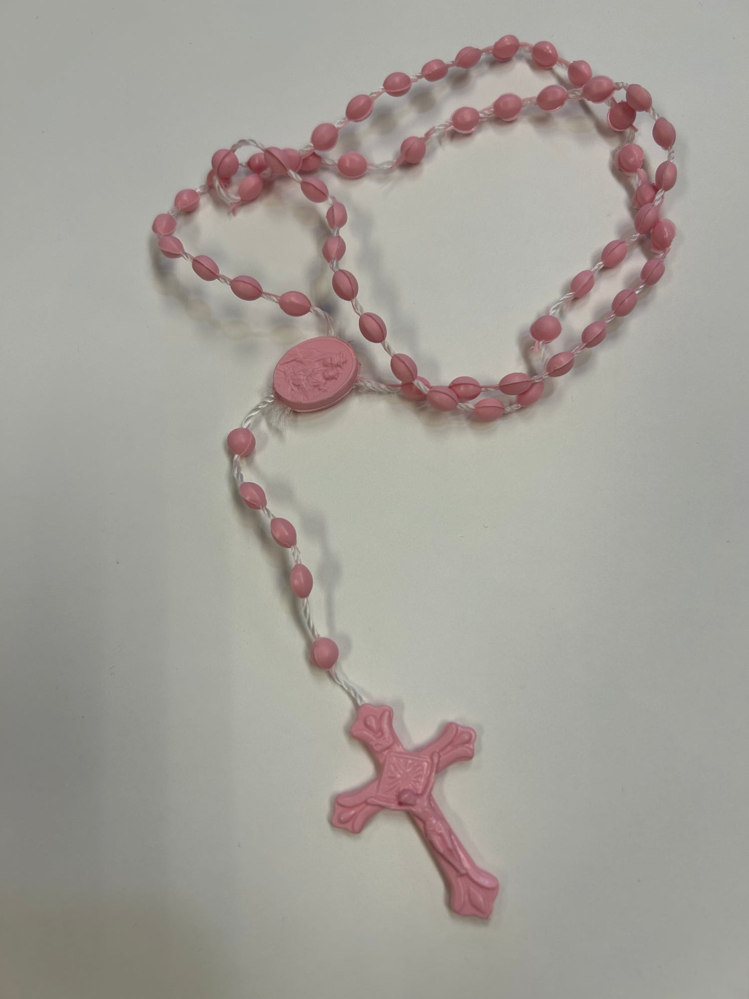 Pink Economical Plastic Cord Rosary - LA2630603