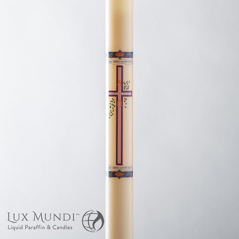 Refillable Paschal Candle-Cross Design