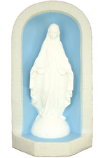 Lady of Grace with Grotto WJSA7005GC-Inspirational Gifts-Space Age Plastics-White-Michigan Church Supply