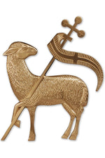 Liturgical Symbol - Lamb of God - QF26MBL8-Church Life-Empire Bronze-Small-High Polish-Michigan Church Supply