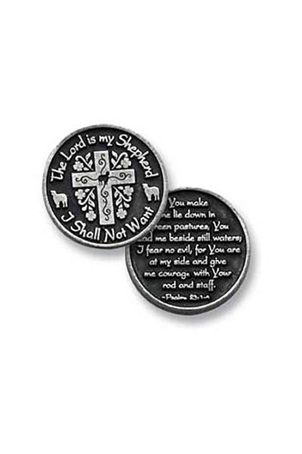 Lord is Shepherd Pocket Token - GEPT170-Inspirational Gifts-Cathedral Art Medal and CA Gifts-Michigan Church Supply