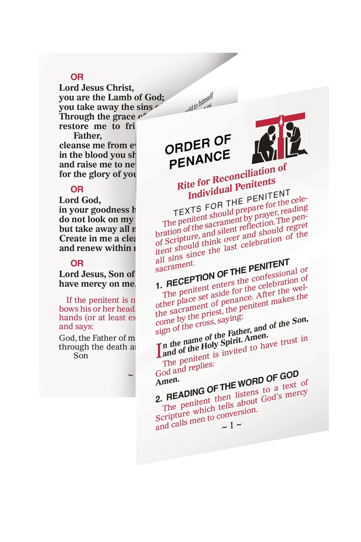 Order of Penance Tri-Fold - GF526/C-Church Life-Catholic Book Publishing Corp-Michigan Church Supply