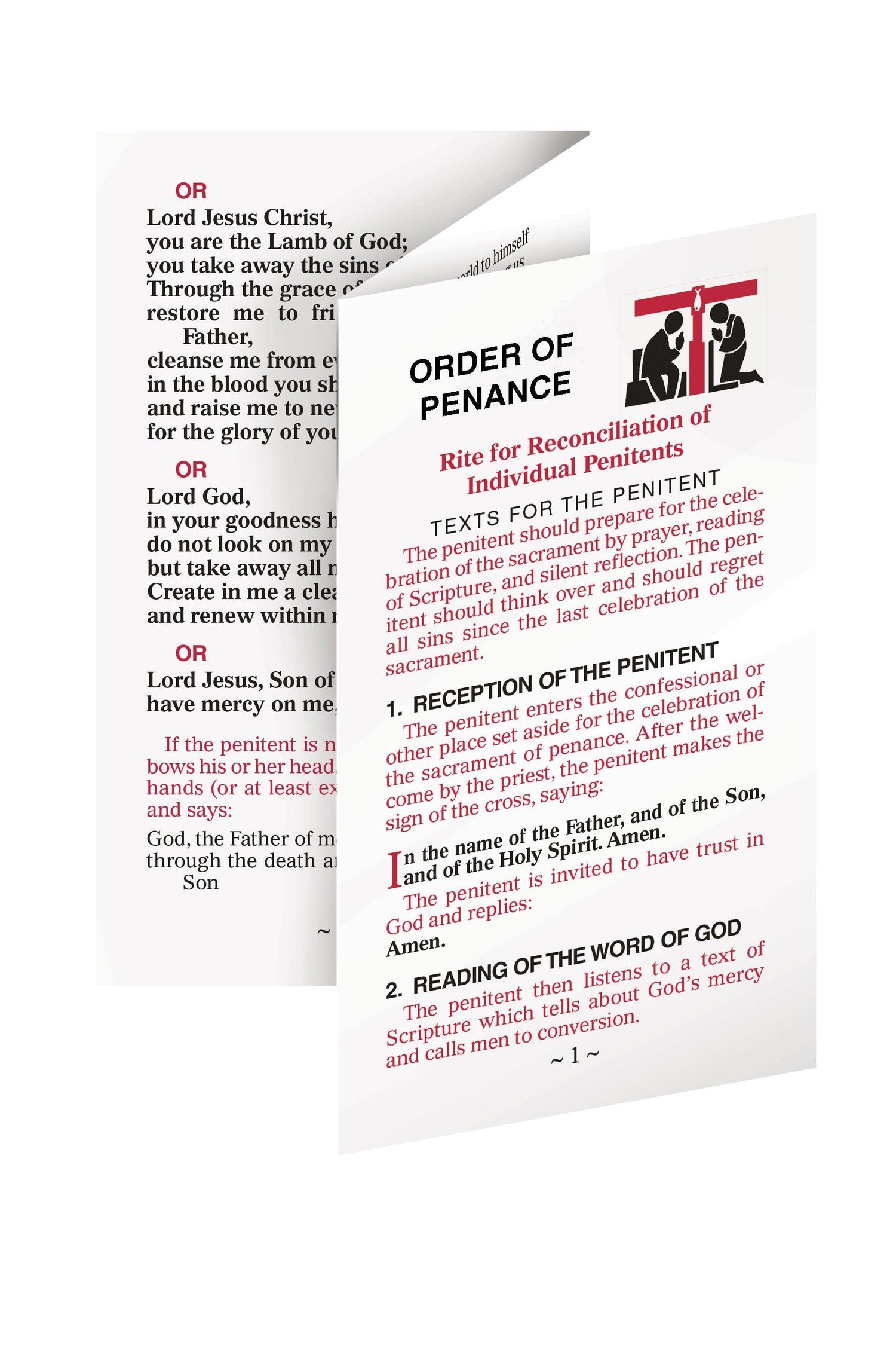 Order of Penance Tri-Fold - GF526/C-Church Life-Catholic Book Publishing Corp-Michigan Church Supply