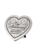 Our Anniversary Collection - Heart Plaque - NB40888-Inspirational Gifts-Lighthouse-Michigan Church Supply