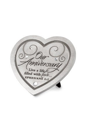 Our Anniversary Collection - Heart Plaque - NB40888-Inspirational Gifts-Lighthouse-Michigan Church Supply