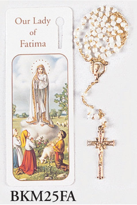 Our Lady of Fatima Bookmark with Rosary - WSBKM25FA-Inspirational Gifts-San Francis-Michigan Church Supply