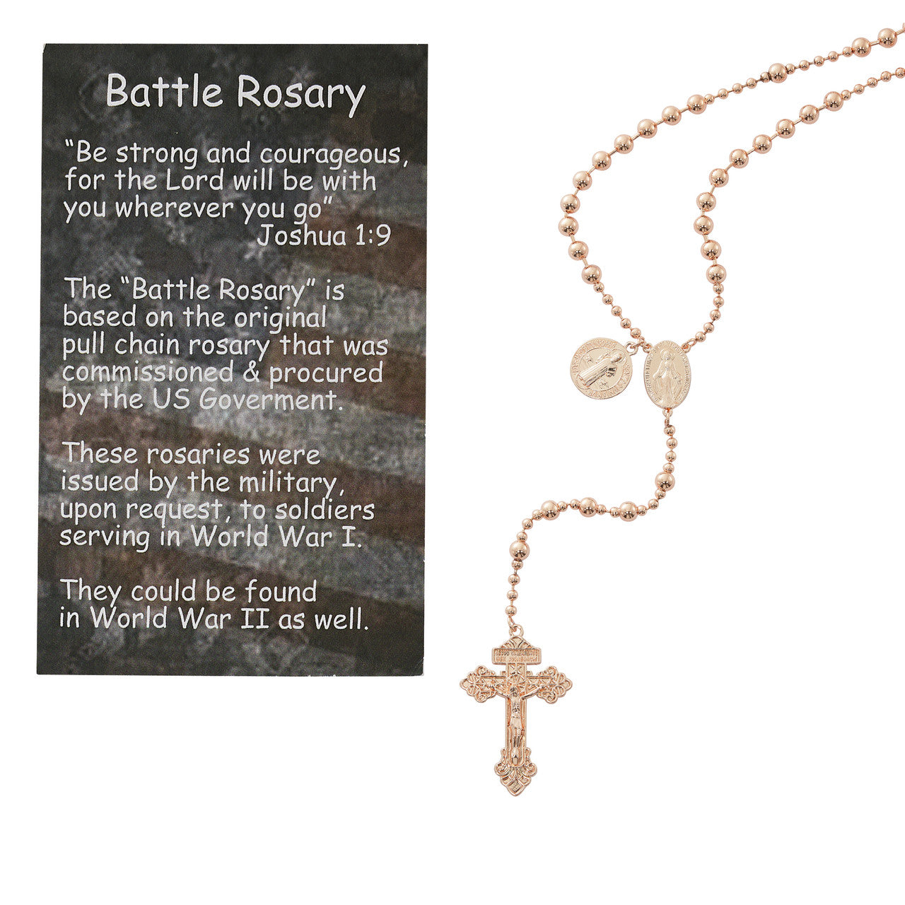 Copper Battle Rosary-UZP251