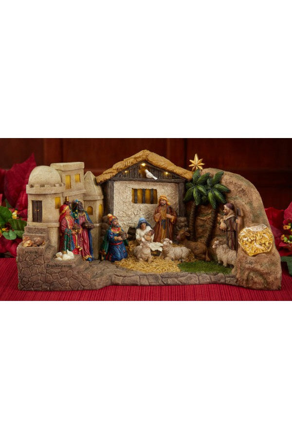 Panorama Nativity-Inspirational Gifts-Three Kings Gifts-Deluxe-Michigan Church Supply