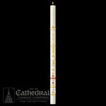 Paschal Candle - Ornamented-Church Life-Cathedral Candle-1-1/2" x 34" - GG80102001-Michigan Church Supply