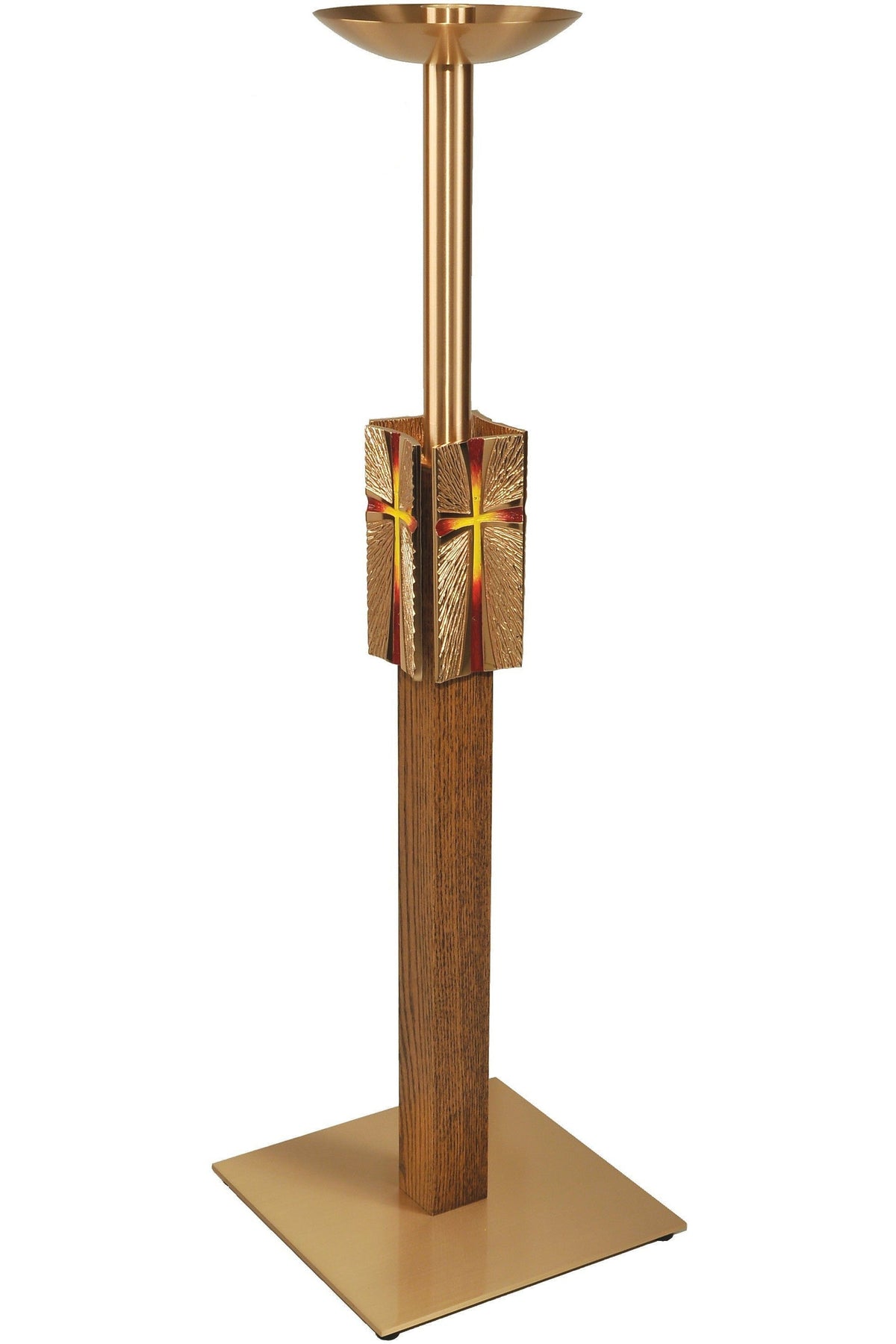 Paschal Candlesticks - QF21FC55-Church Life-Empire Bronze-Fixed-EC-Michigan Church Supply