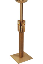 Paschal Candlesticks - QF21FC55-Church Life-Empire Bronze-Fixed-EC-Michigan Church Supply