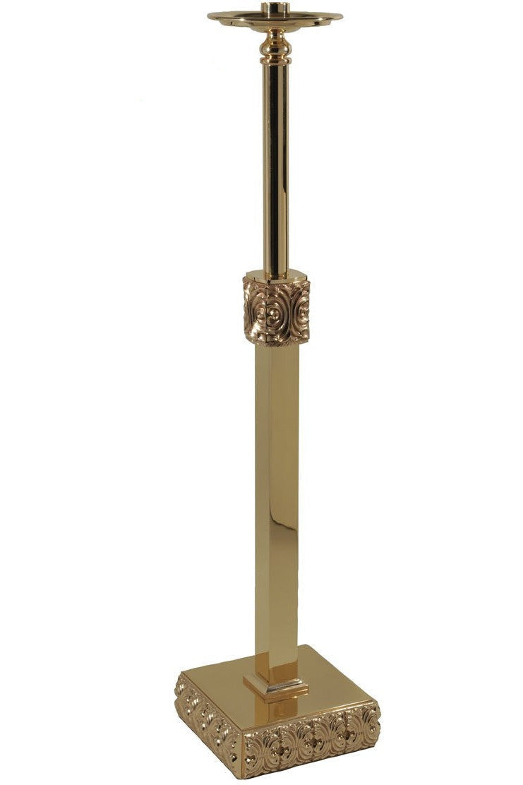 Paschal Candlesticks - QF97FC25-Church Life-Empire Bronze-High Polish-Processional-Michigan Church Supply