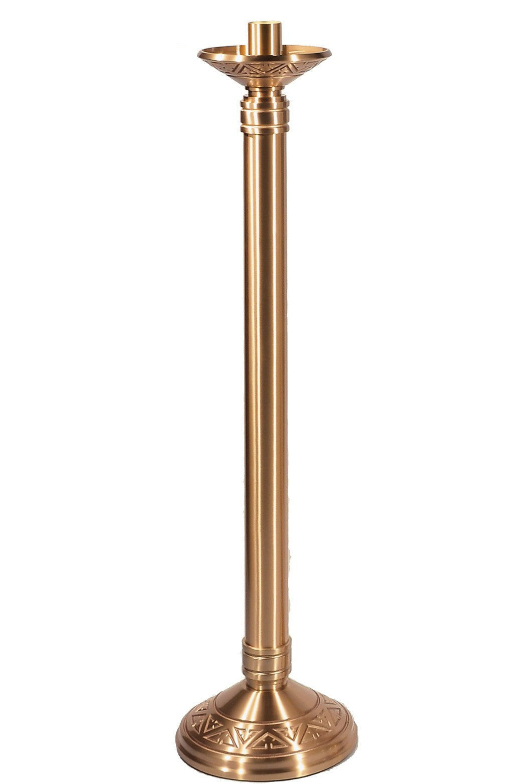 Paschal Candlesticks - QF99FC40-Church Life-Empire Bronze-Satin-Fixed-Michigan Church Supply