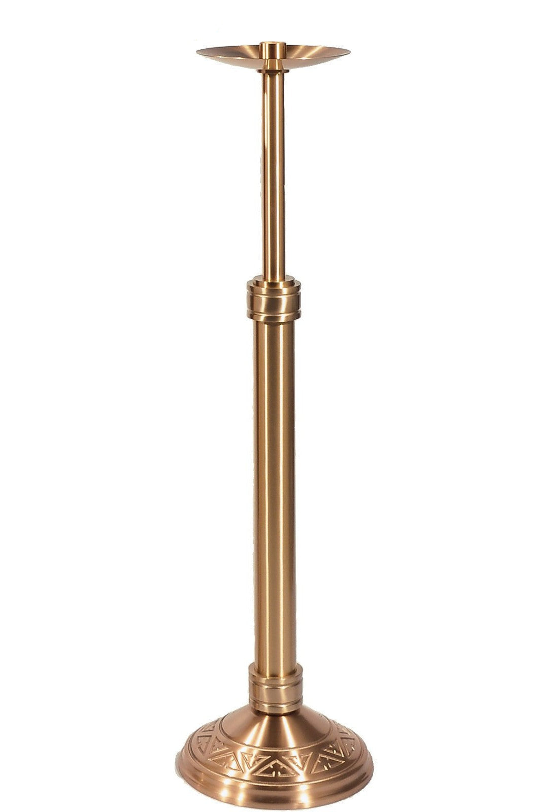 Paschal Candlesticks - QF99FC40-Church Life-Empire Bronze-Satin-Processional-Michigan Church Supply