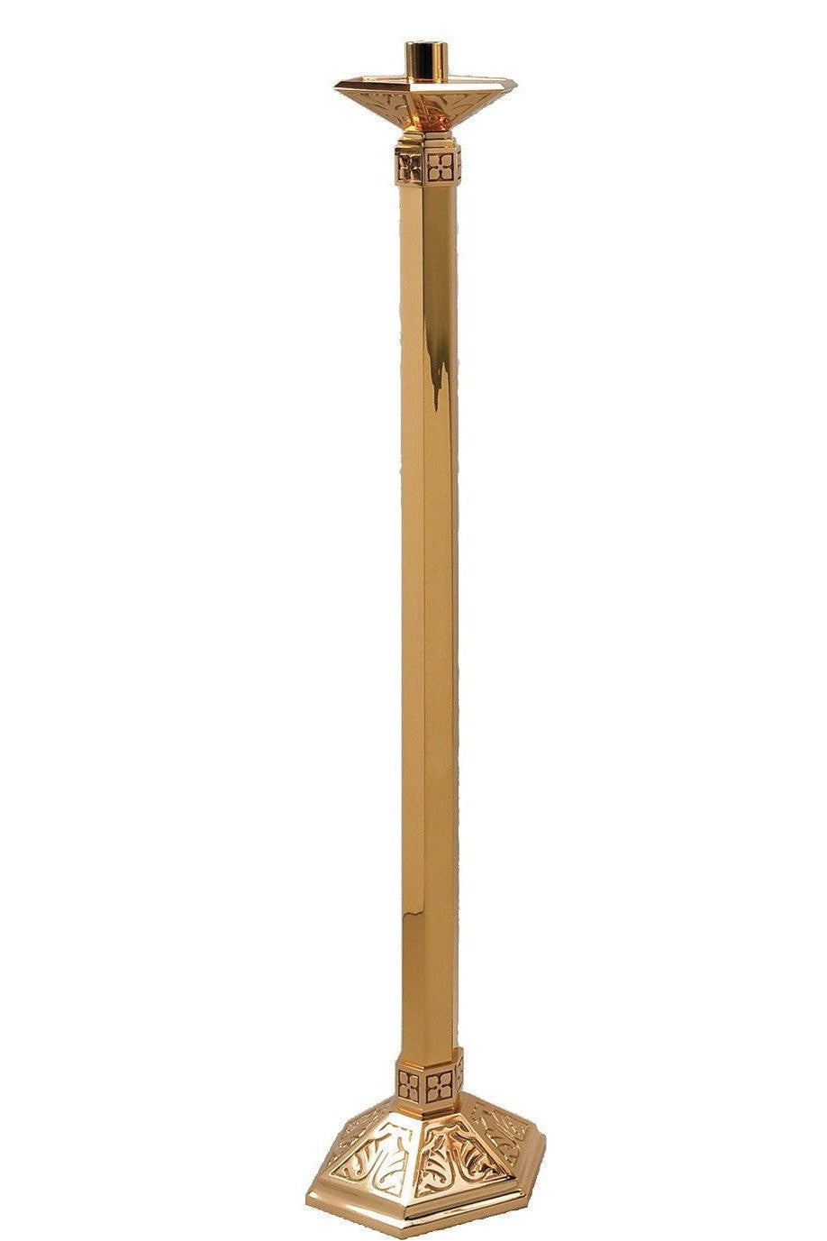 Paschal Candlesticks - QF99FC42-F-Church Life-Empire Bronze-Satin-Michigan Church Supply