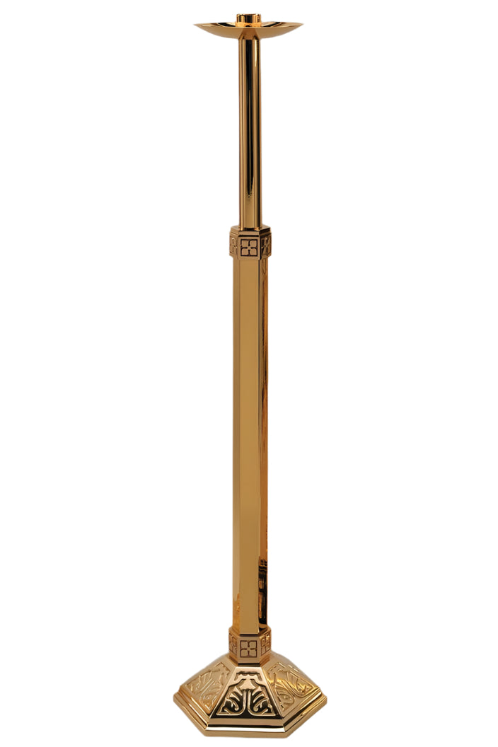 Paschal Candlesticks - QF99FC42-P-Church Life-Empire Bronze-Bronze-Satin-Michigan Church Supply