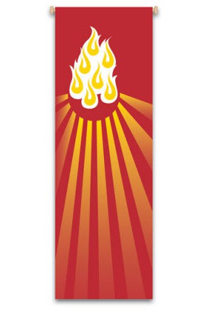 Pentecost Banner - WN7616 or WN7216-Church Life-Art Studio Slabbinck-9-7/8 x 3-1/4-Michigan Church Supply