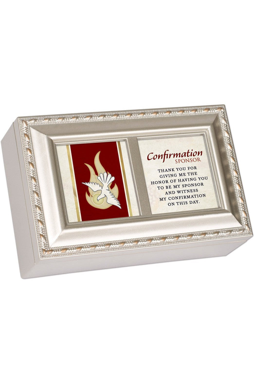 Petite Ivory Keepsake Music Box Confirmation Sponsor - GPPMCGRACE-Inspirational Gifts-Cottage Garden-Michigan Church Supply