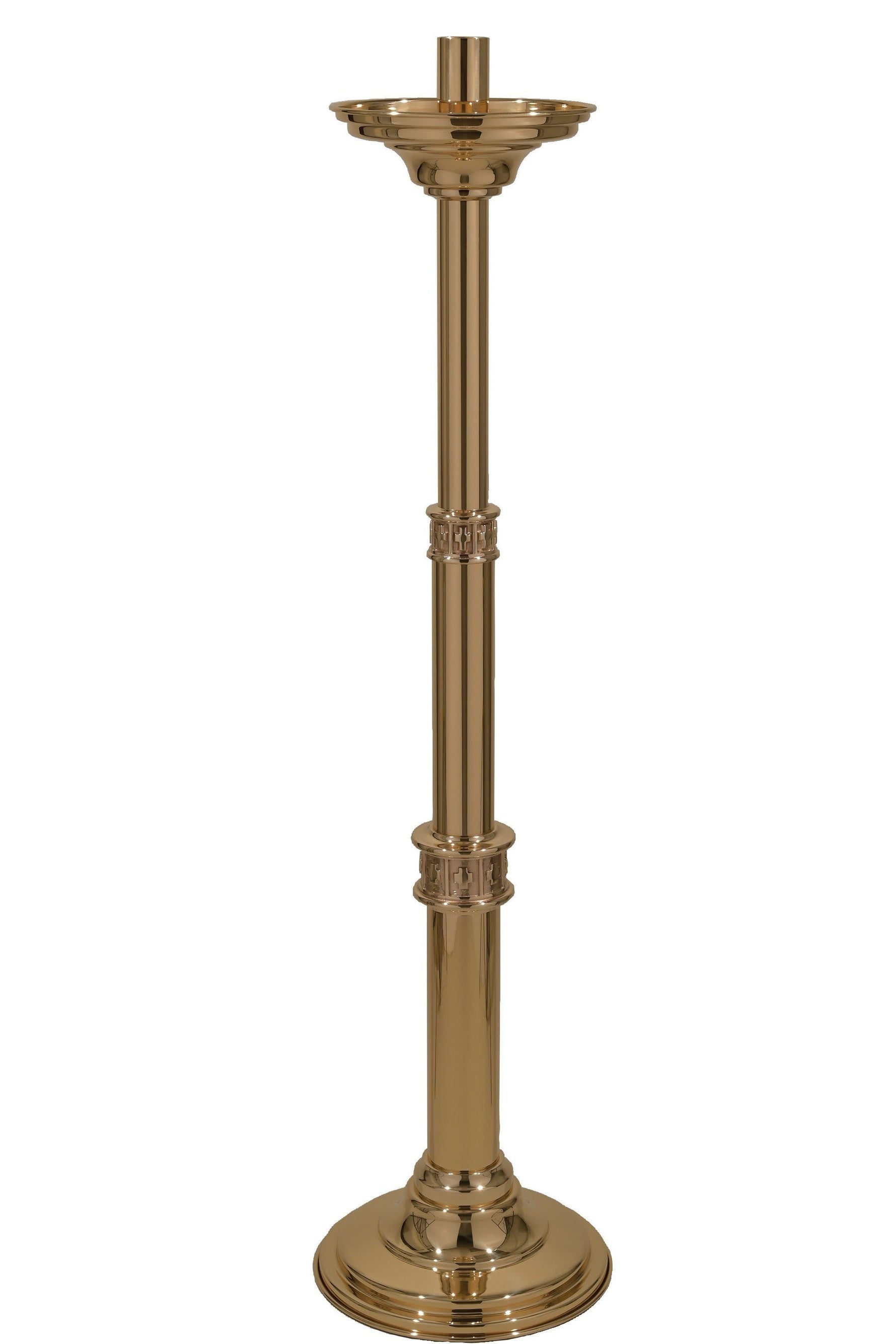 Processional Candlestick - QF20PCS34-Church Life-Empire Bronze-Fixed-Combination-Michigan Church Supply
