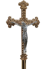 Processional Cross - QF20PC75-Church Life-Empire Bronze-High Polish-Michigan Church Supply
