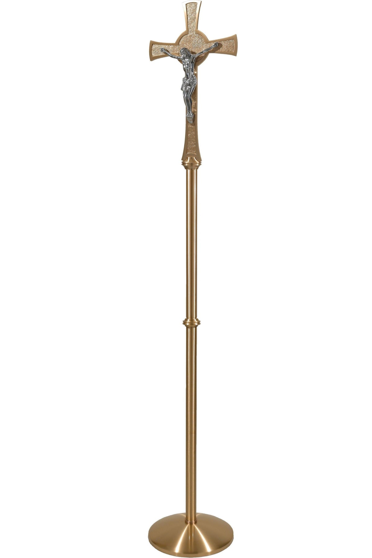 Processional Cross - QF25PC15-Church Life-Empire Bronze-Satin-Michigan Church Supply