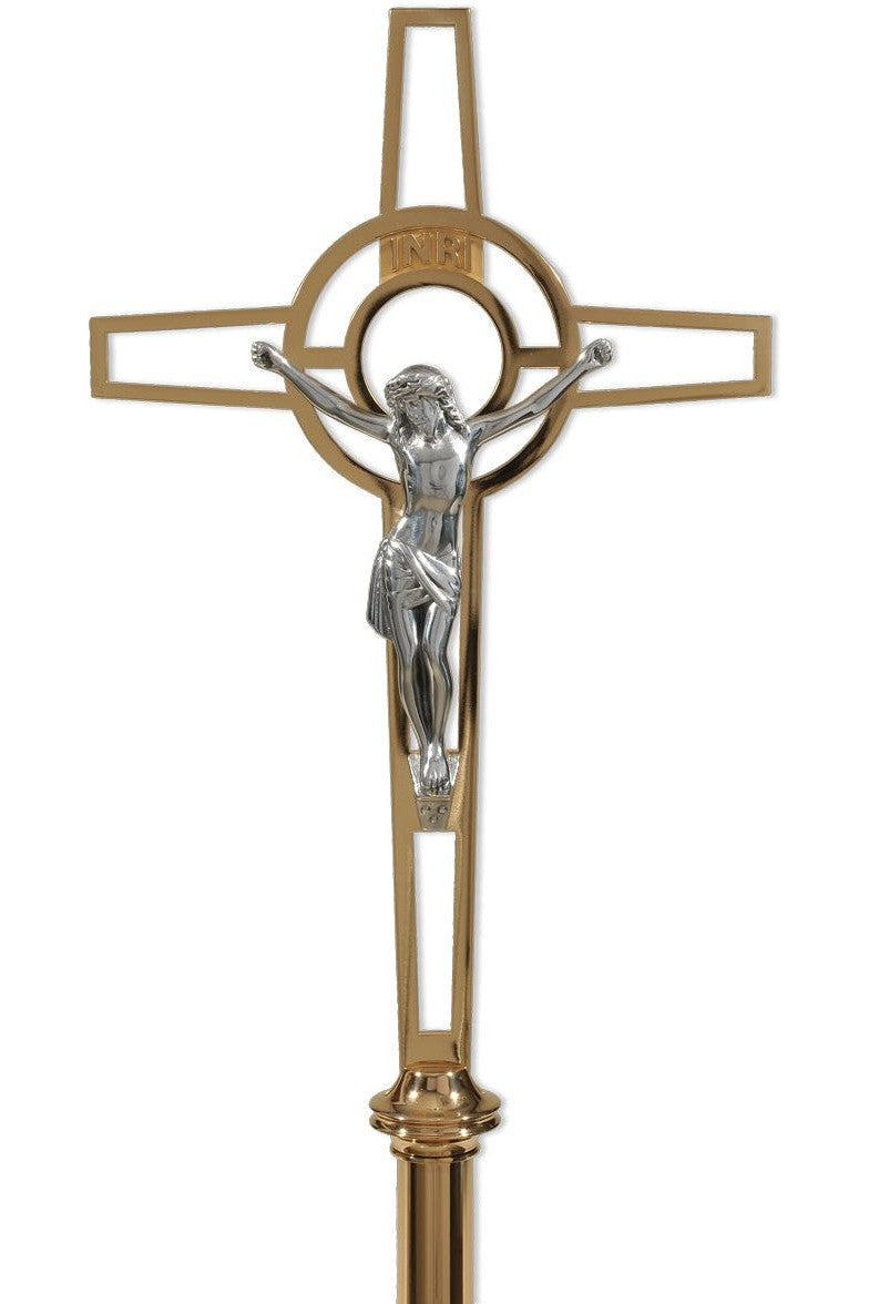 Processional Cross - QF30PC85-Church Life-Empire Bronze-High Polish-Michigan Church Supply