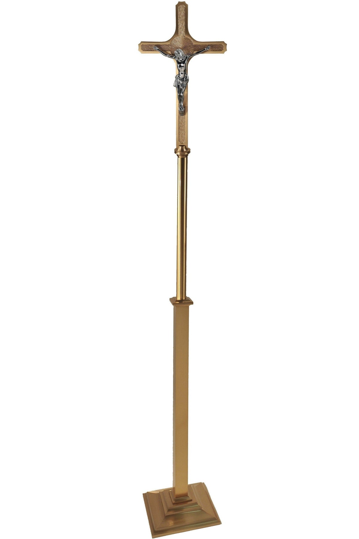 Processional Cross - QF59PC59-Church Life-Empire Bronze-Satin-Michigan Church Supply