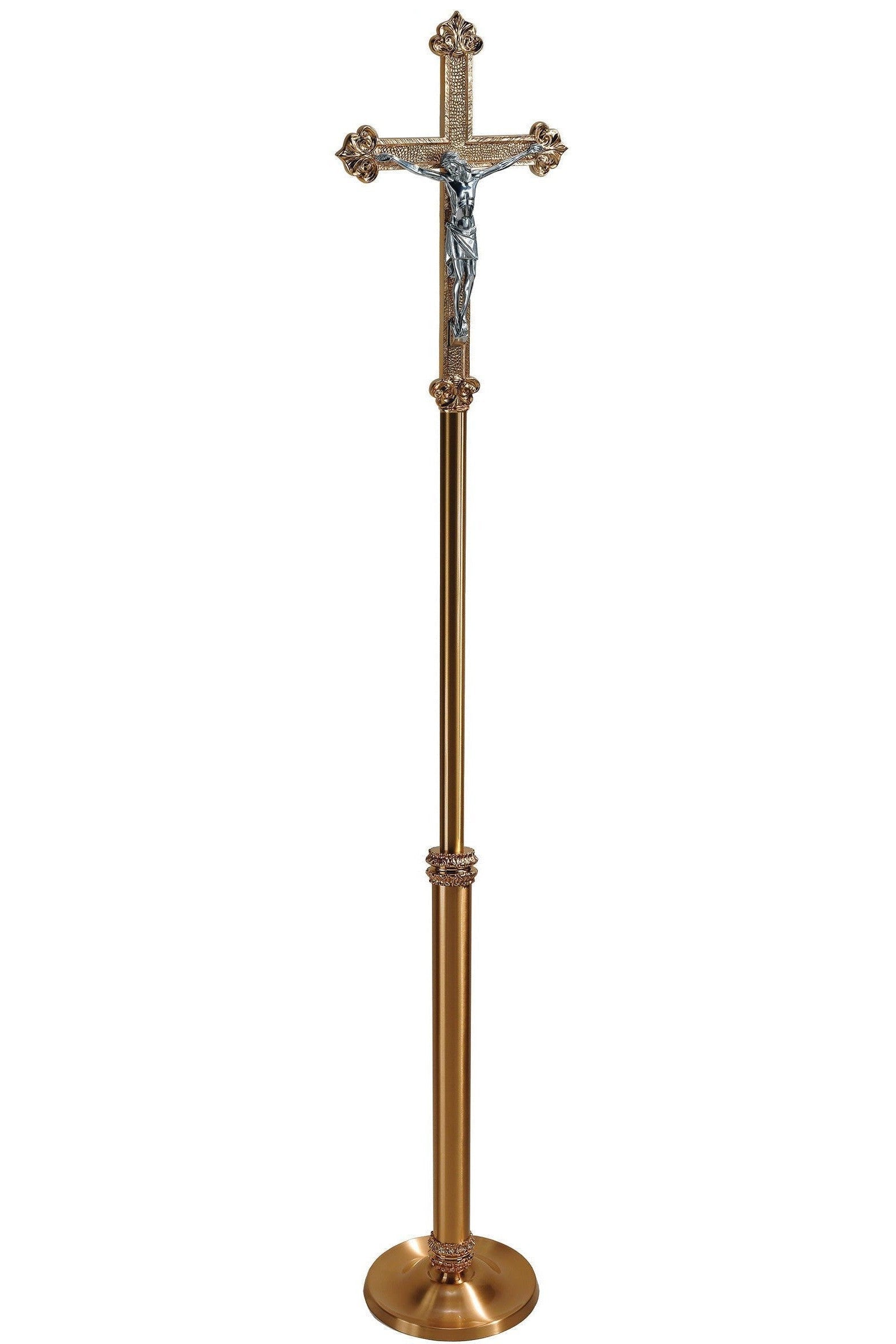 Processional Cross - QF71PC30-Church Life-Empire Bronze-Combination-Michigan Church Supply