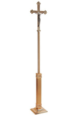 Processional Cross - QF90PC35-Church Life-Empire Bronze-Brass Column-Michigan Church Supply