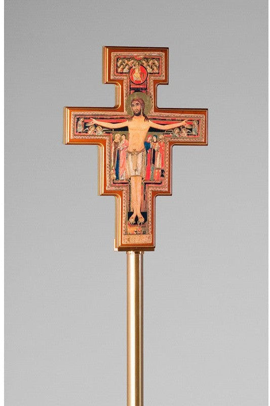 Processional Cross San Damiano - DO2880-Church Life-MCS-DO-Michigan Church Supply