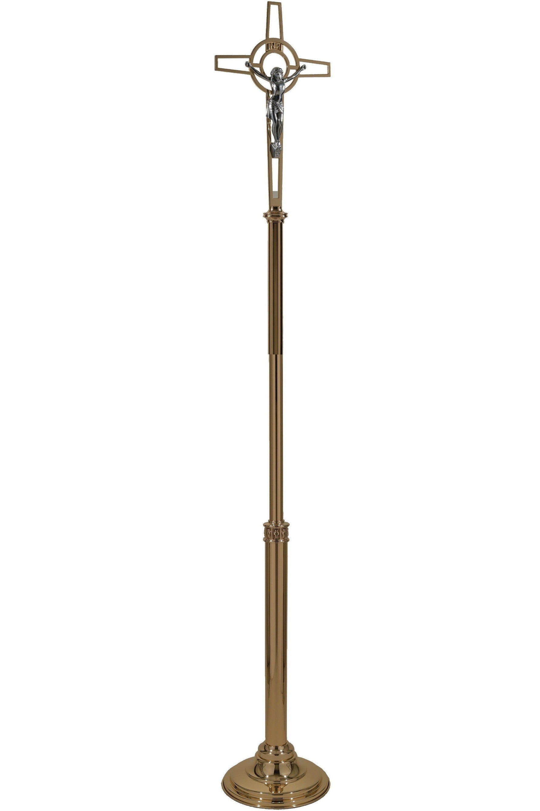 Processional Crucifix - QF20PC34-Church Life-Empire Bronze-Combination-Michigan Church Supply