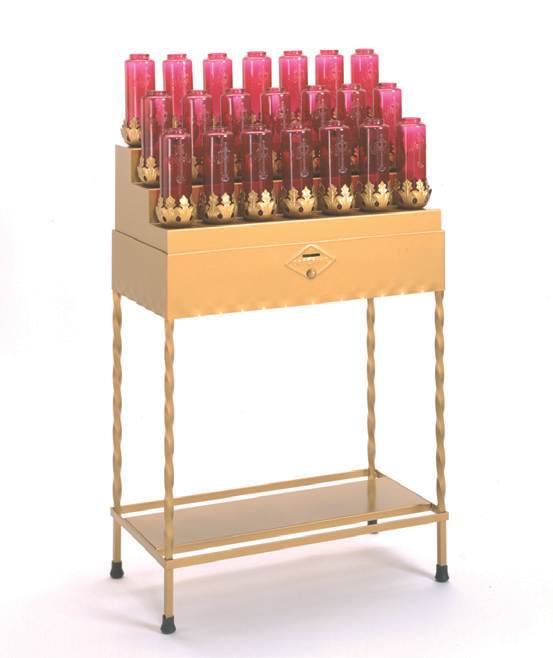 Pyramid Type Votive Stand Large Candles-Pep-21 Lights (28"W)-Michigan Church Supply