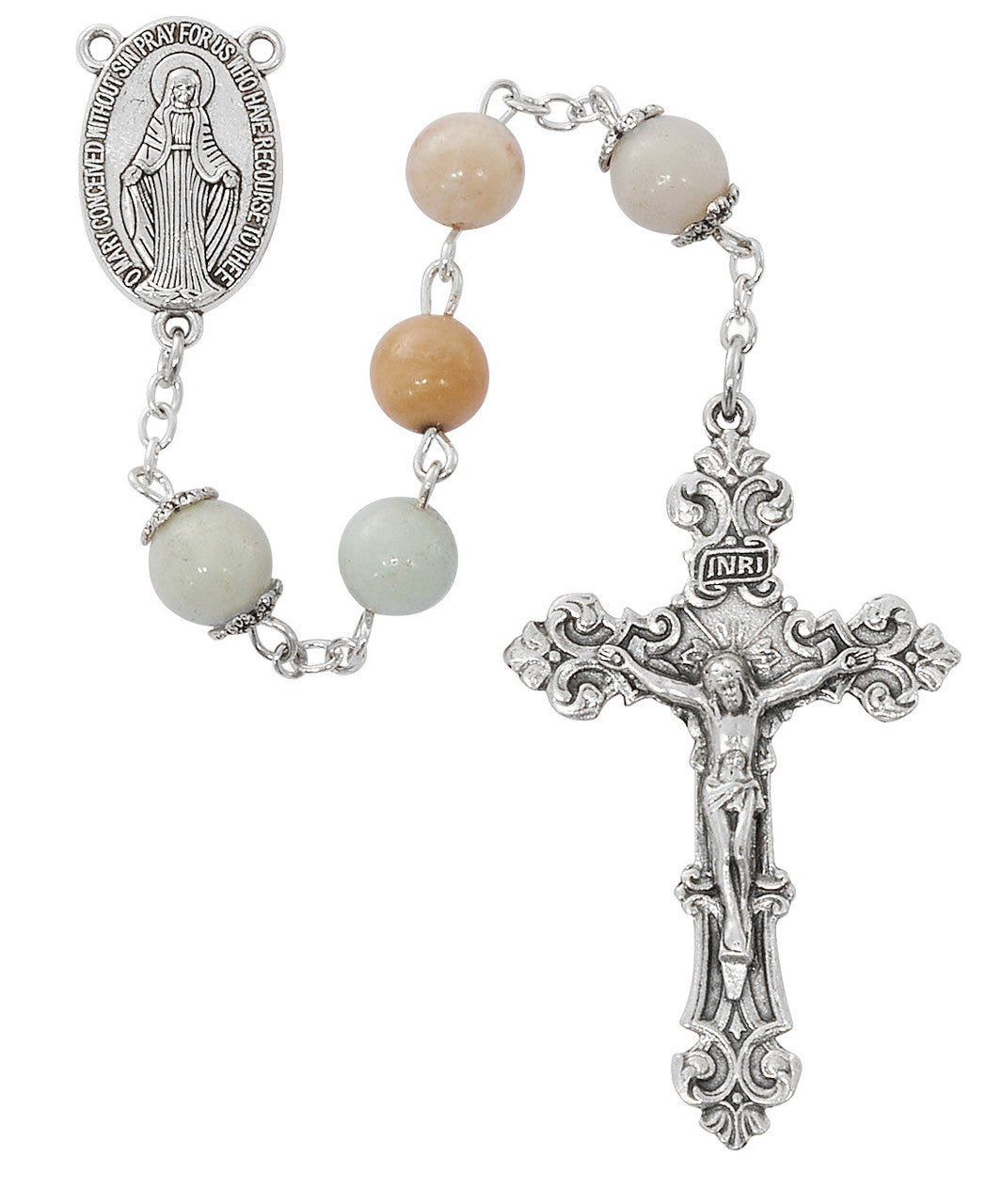 Amazonite Capped Rosary - UZR930F