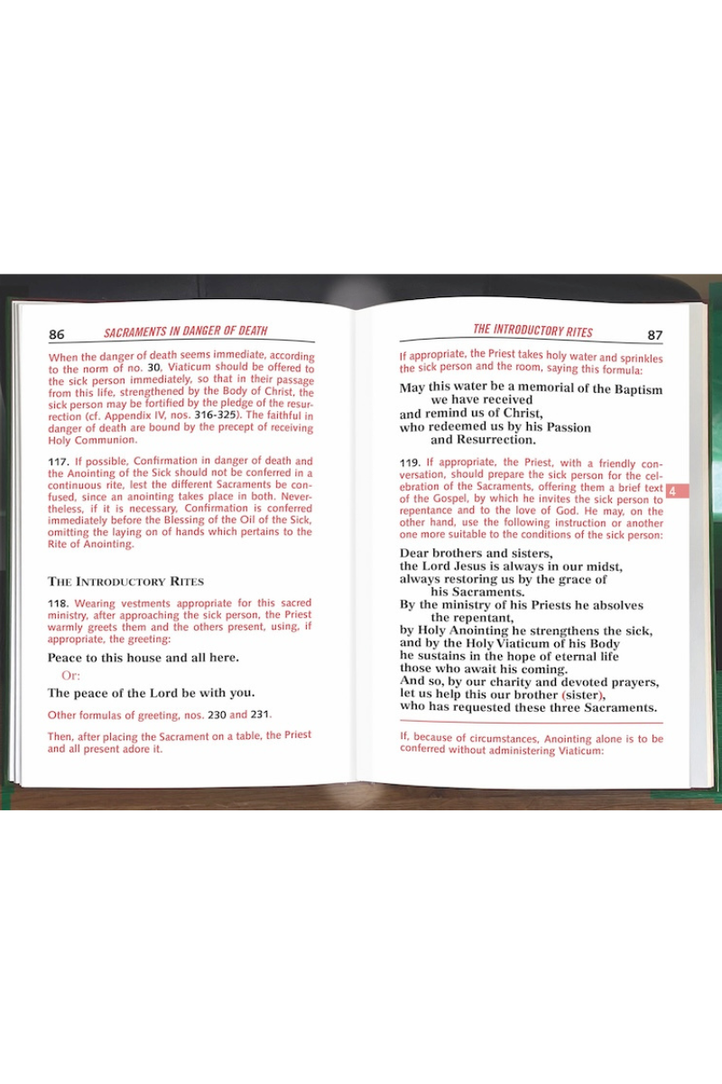 **PRE-ORDER** Order of the Anointing of the Sick and of their Pastoral Care Pocket Edition - GF15619