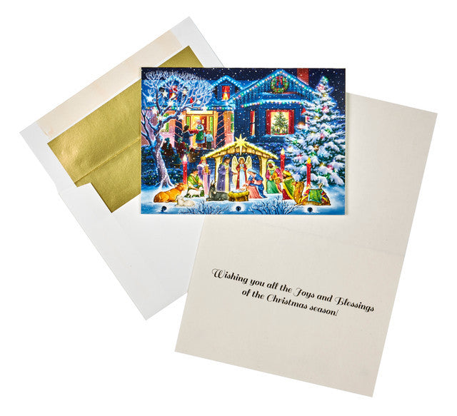 Night Time Nativity Christmas Cards - VRBRW007