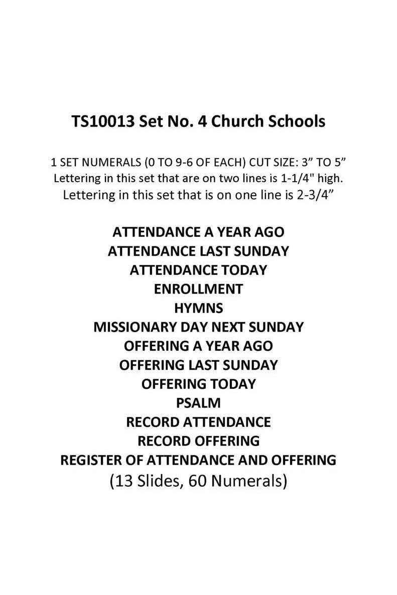 Register Slides for Church Schools Set 4 - TS10013