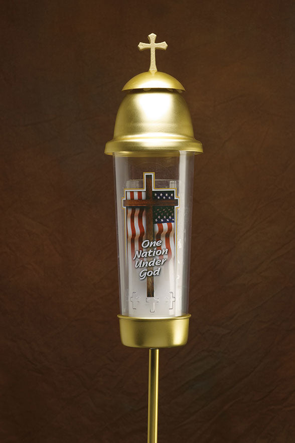 Memorial Light Fixtures - Clear Patriotic center Spike - UM1001-51