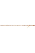 Rose Gold Heart and Cross Bracelet UZBR891-Jewelry-McVan-Michigan Church Supply