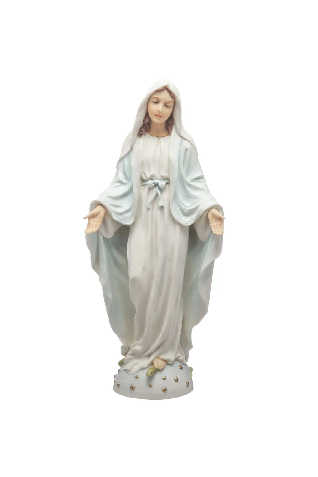 Our Lady of Grace in white statue, hand-painted 8" - ZWSR75742WG