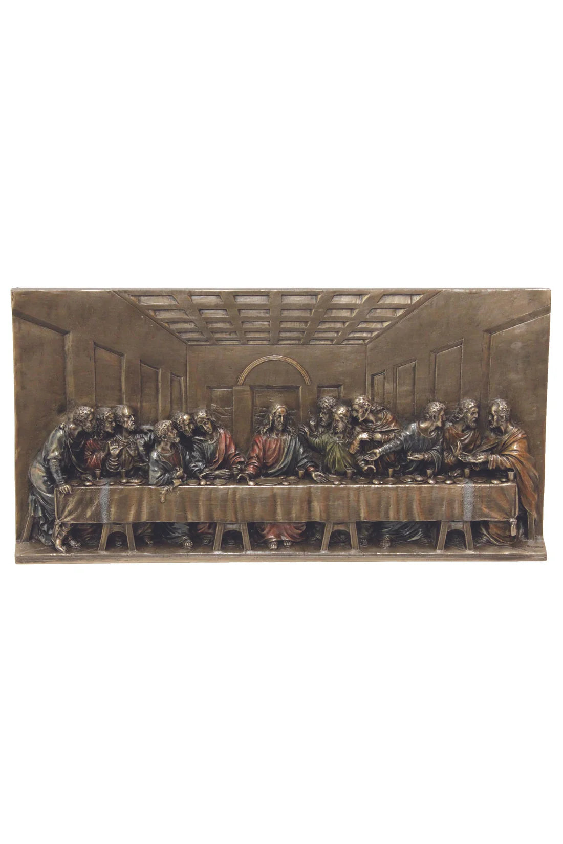Last Supper Plaque cold cast bronze 14x1x7" - ZWSR75898