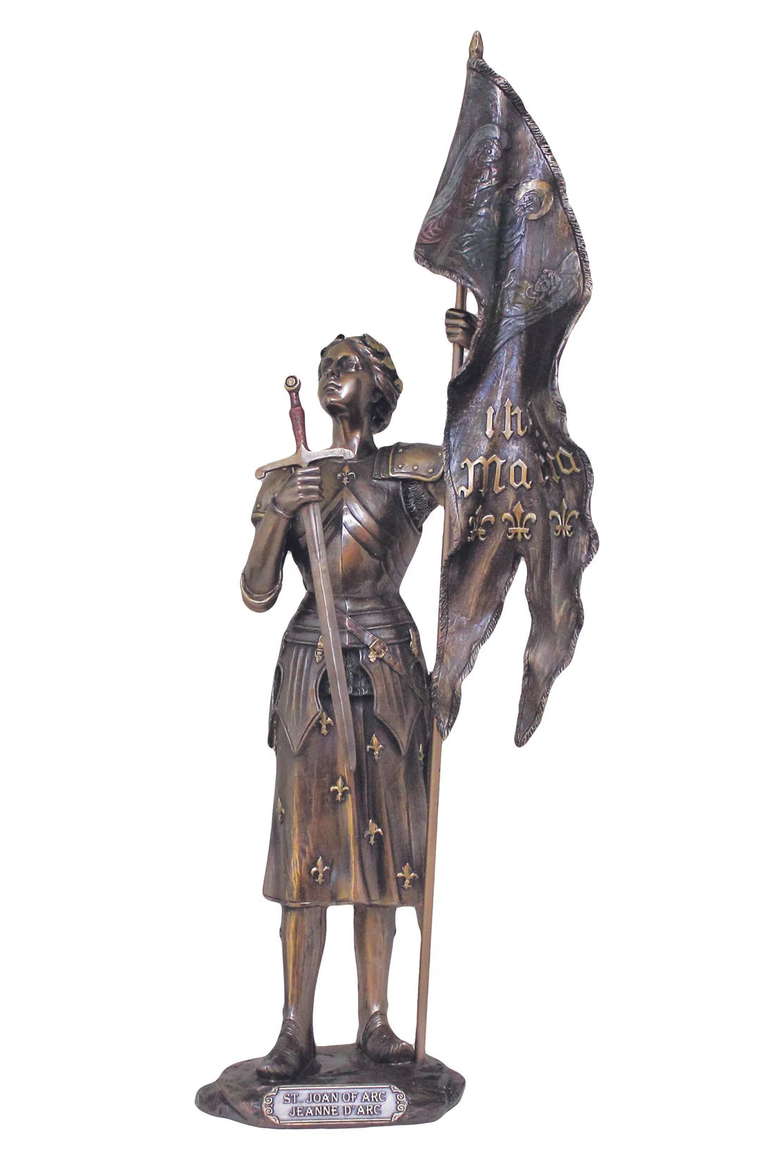 St. Joan of Arc statue, cold cast bronze - ZWSR76022