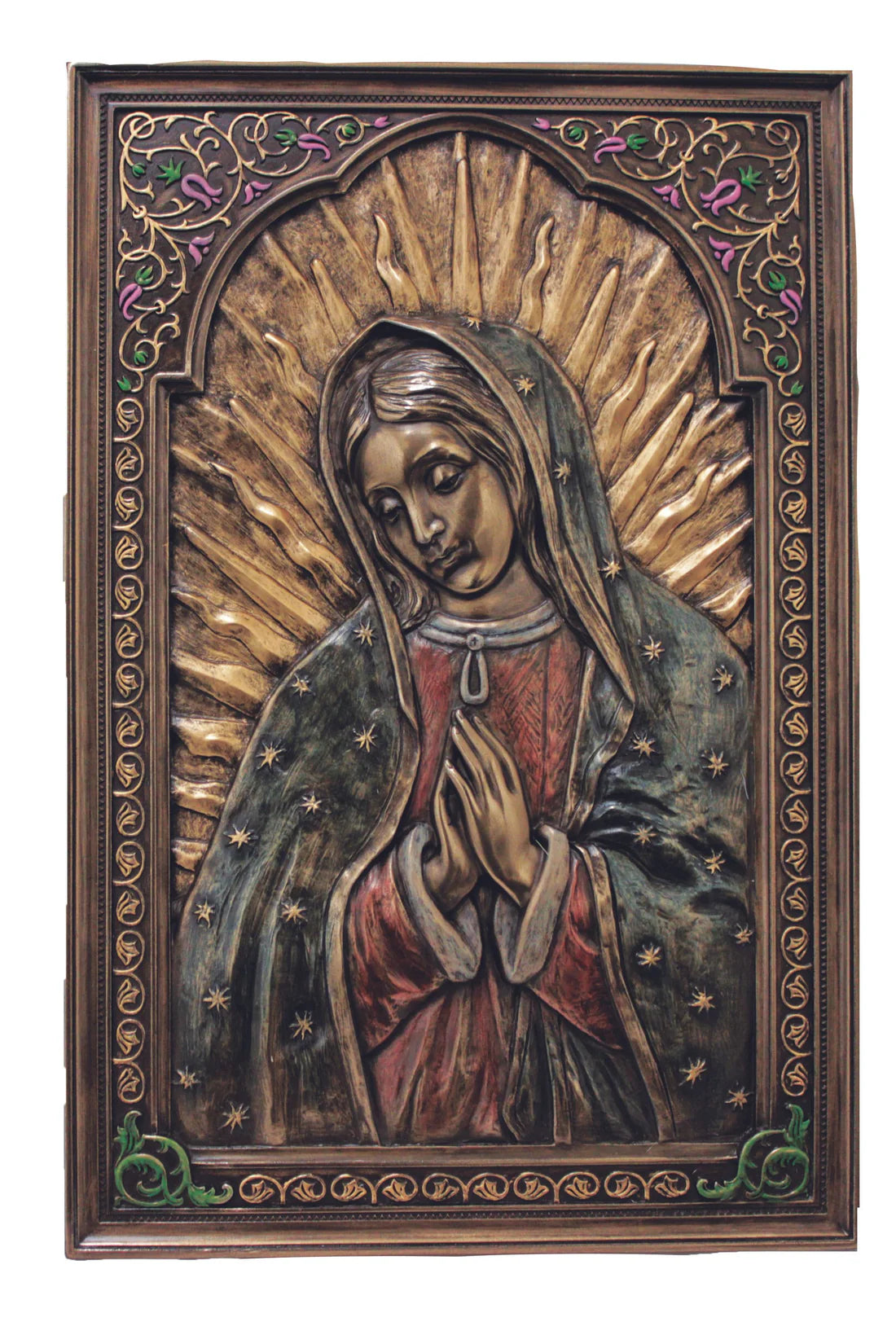 Our Lady of Guadalupe Plaque, Cold Cast Bronze, 6"x 9" - ZWSR76550