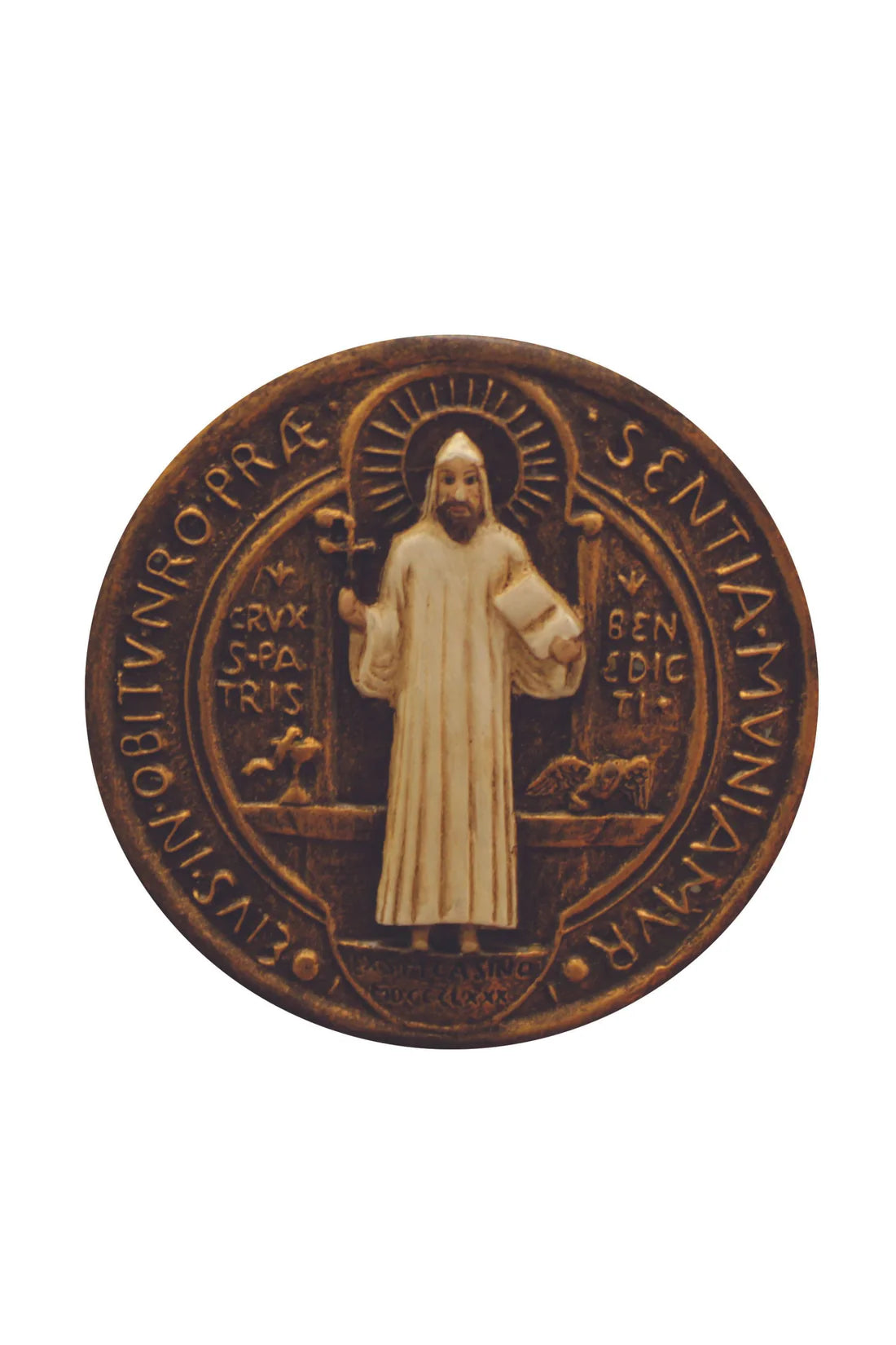 St. Benedict Crucifix cold cast bronze 11" - SRA-BEN10