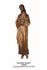 Sacred Heart of Jesus - 3/4 Relief - HD10060-Church Life-Demetz-Michigan Church Supply