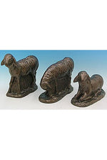 Sheep (Set of Three) WJSA3653C-Inspirational Gifts-Space Age Plastics-Bronze-Michigan Church Supply