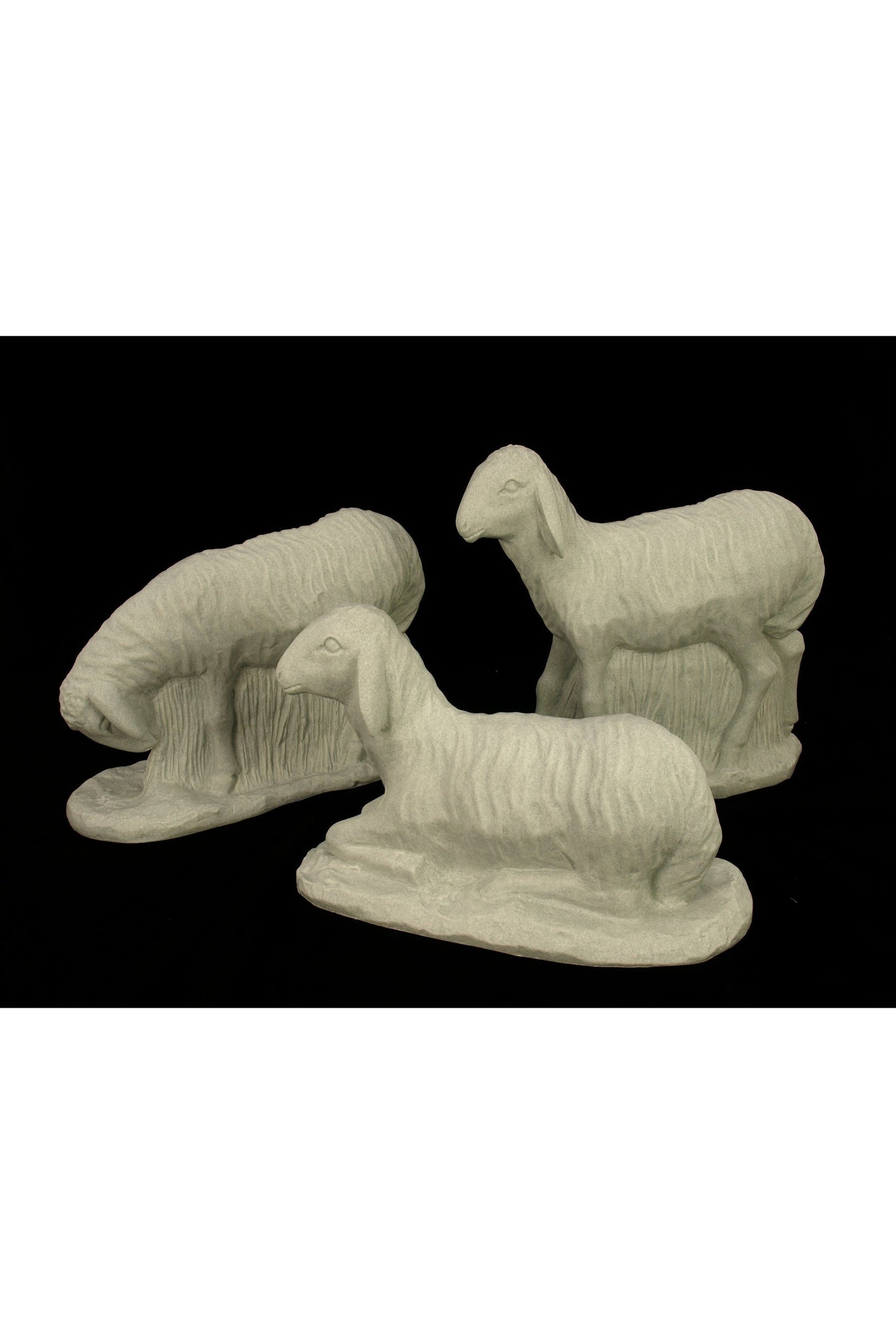 Sheep (Set of Three) WJSA3653C-Inspirational Gifts-Space Age Plastics-Granite-Michigan Church Supply