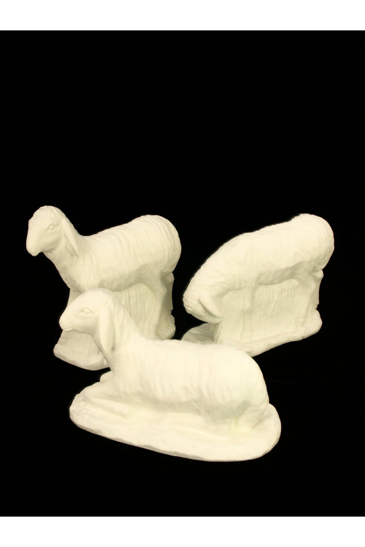 Sheep (Set of Three) WJSA3653C-Inspirational Gifts-Space Age Plastics-White-Michigan Church Supply