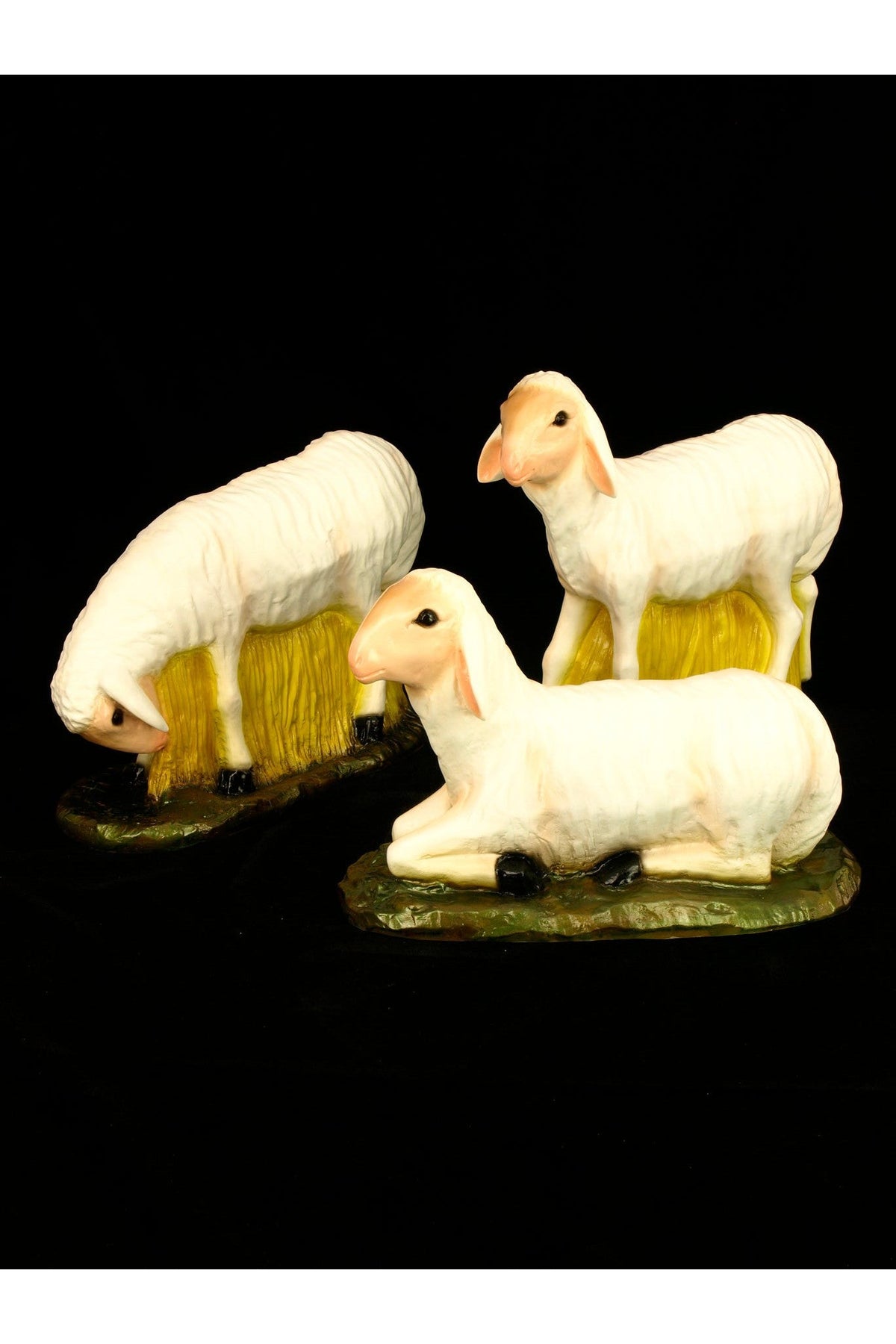 Sheep (Set of Three) WJSA3653C-Inspirational Gifts-Space Age Plastics-Colored-Michigan Church Supply