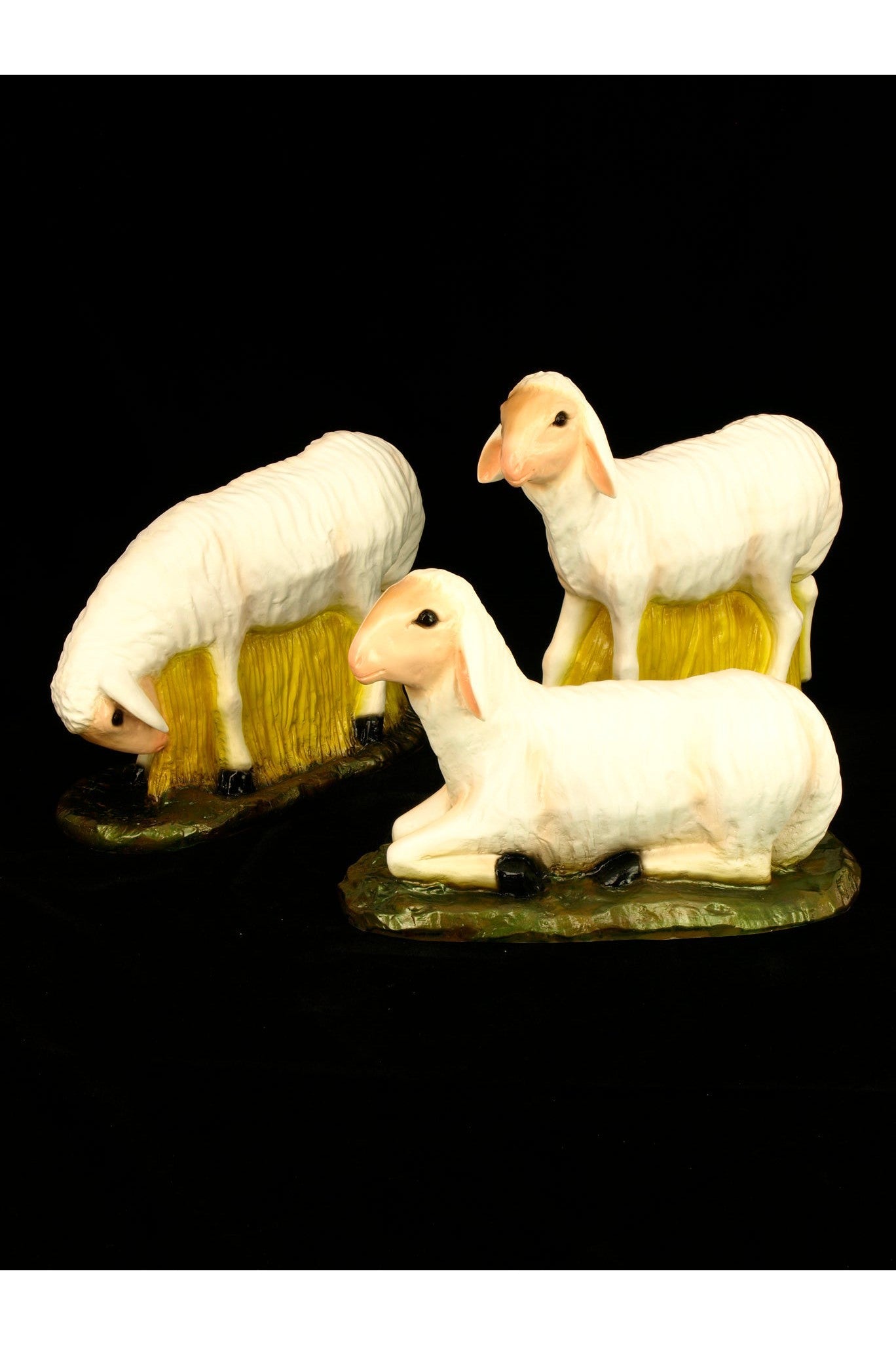 Sheep (Set of Three) WJSA3653C-Inspirational Gifts-Space Age Plastics-Colored-Michigan Church Supply